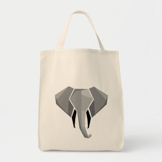 Elephant Head mit einfachen Formen Geometrien Tragetasche (Vorne)