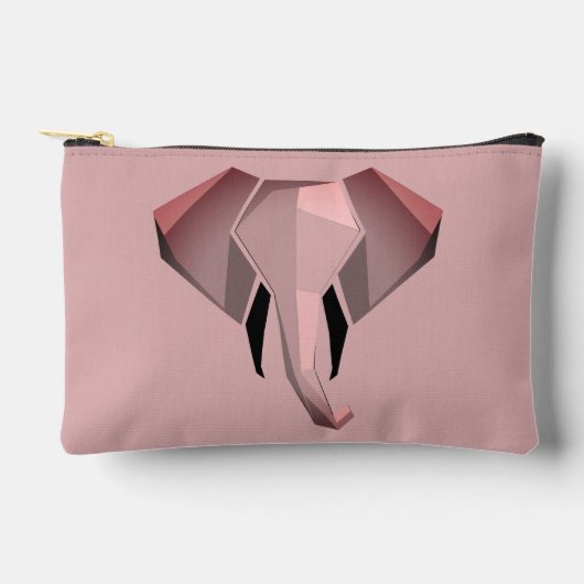 Elephant Head mit einfachen Formen Geometrien Zubehörtasche (Vorderseite)
