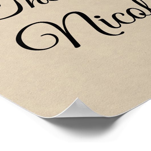 Elephant Head Natural Rustic Safari Chic Banner Poster (Ecke)