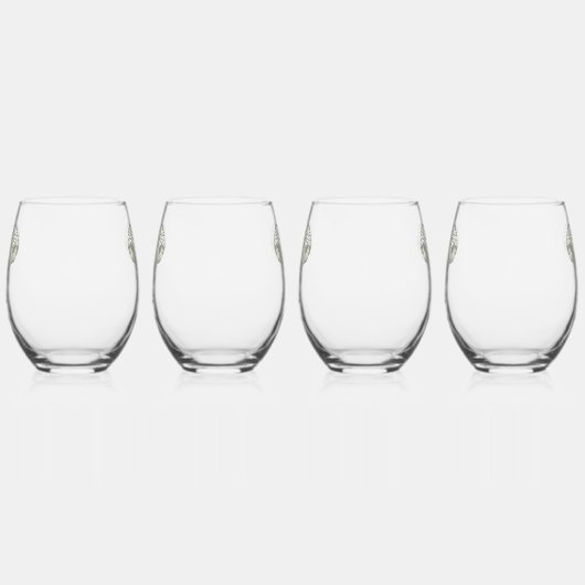 Elephant Head Olive Green personalize Weinglas Ohne Stiel (Links)