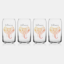 Elephant Head Shades von Citrus Personalisiert Dosenglas