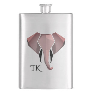 Elephant Head von Monogram Geometrics Flachmann