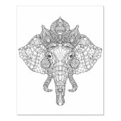 Elephant Head Zendoodle Gummistempel (Prägung)