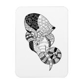 Elephant Head Zenstyle Doodle Magnet (Vertikal)