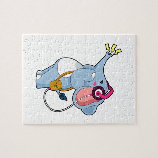 Elephant Headphone Music Puzzle (Horizontal)