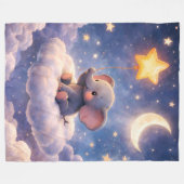 elephant heart large blanke fleecedecke (Vorderseite (Horizontal))