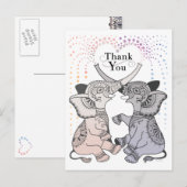 Elephant Heart Vielen Dank Postcard Postkarte (Vorne/Hinten)