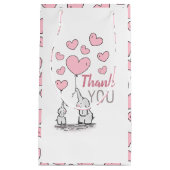 Elephant Hearts Baby Dusche Vielen Dank für Ihre U Kleine Geschenktüte (Vorderseite)