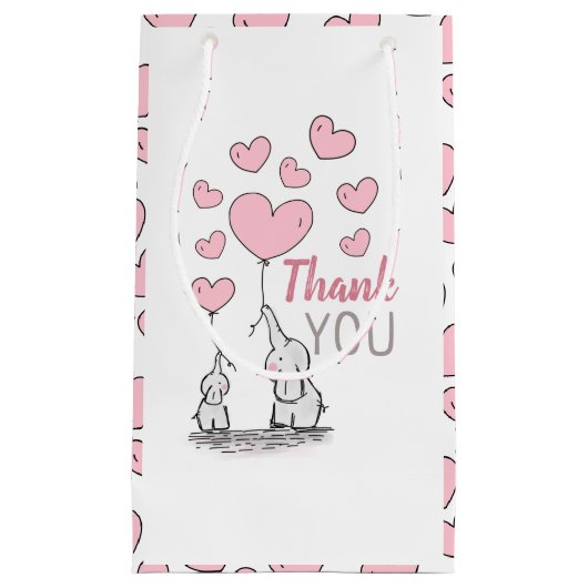 Elephant Hearts Baby Dusche Vielen Dank für Ihre U Kleine Geschenktüte