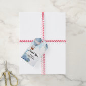 Elephant Heißluftballon Blau Hydrangea Geschenkanhänger (Mit Garn)