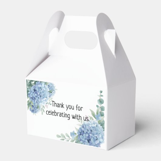 Elephant Heißluftballon blau Hydrangea vielen Dank Geschenkschachtel (Rückseite)