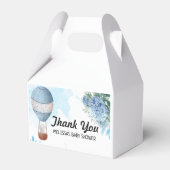 Elephant Heißluftballon blau Hydrangea vielen Dank Geschenkschachtel (Vorderseite)