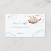 Elephant Helicopter Diaper Raffle Baby Shower  Begleitkarte (Vorderseite)