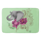 Elephant Henna Lotus Blume Badematte (Vorderseite)