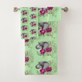 Elephant Henna Lotus Blume Badhandtuch Set (Insitu)