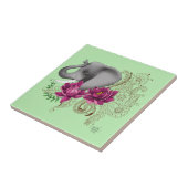 Elephant Henna Lotus Blume Fliese (Seite)