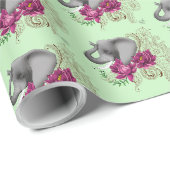Elephant Henna Lotus Blume Geschenkpapier (Rolleneckpunkt)