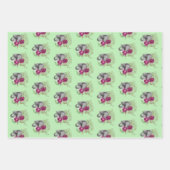 Elephant Henna Lotus Blume Geschenkpapier Set (Vorderseite)