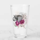 Elephant Henna Lotus Blume Glas (Rückseite)