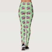 Elephant Henna Lotus Blume Leggings (Rückseite)