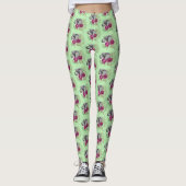 Elephant Henna Lotus Blume Leggings (Vorderseite)