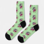 Elephant Henna Lotus Blume Socken (Linkes Detail)