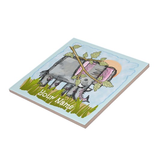 Elephant Hiding Fliese (Seite)