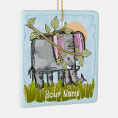 Elephant Hiding Keramikornament (Rechts)