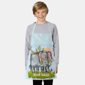 Elephant Hiding Schürze (Getragen)