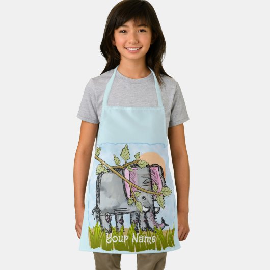 Elephant Hiding Schürze (Insitu)