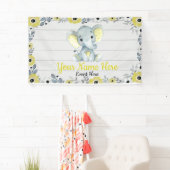 Elephant Hintergrund Rustikale Blume gelb Banner (Insitu)