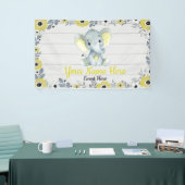 Elephant Hintergrund Rustikale Blume gelb Banner (Messeveranstaltung)