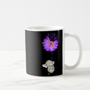 Elephant Hold Lila Sonnenblume Fibromyalgie Awaren Kaffeetasse