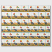 Elephant Holding A Birthday Balloon Bouquet Geschenkpapier (Flach)
