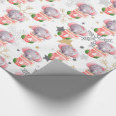 Elephant Holidays Anpassen Geschenkpapier (Ecke)