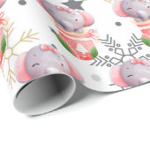 Elephant Holidays Anpassen Geschenkpapier (Rolleneckpunkt)