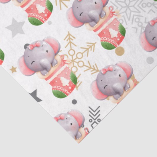 Elephant Holidays Anpassen Seidenpapier (Ausschnitt)