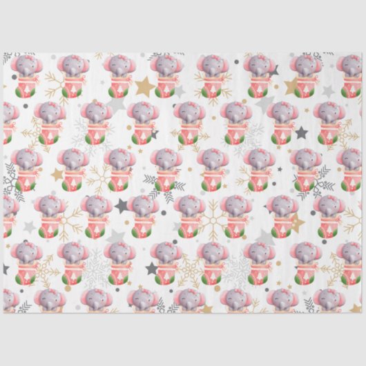 Elephant Holidays Anpassen Seidenpapier (Vorderseite)
