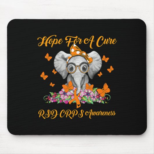 Elephant Hope for a heiure Rsd Crps Awareness Mousepad (Vorne)