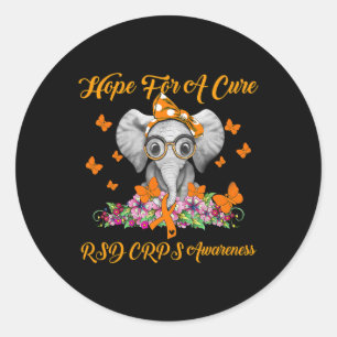 Elephant Hope for a heiure RSD CRPS Awareness Runder Aufkleber