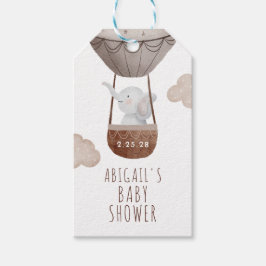 Elephant Hot Air Ballon Boho Baby Shower Geschenkanhänger