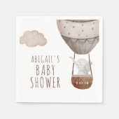 Elephant Hot Air Ballon Boho Baby Shower Serviette (Vorderseite)