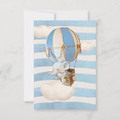 Elephant Hot-Air-Ballon-Einladung Einladung (Rückseite)