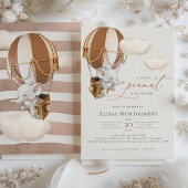 Elephant Hot-Air-Ballon-Einladung Einladung