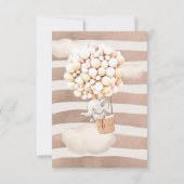 Elephant Hot-Air-Ballon-Einladung Einladung (Rückseite)