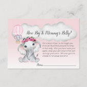 Elephant Hot Air Ballon Mama Bly Size Baby Begleitkarte (Vorderseite)