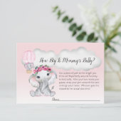 Elephant Hot Air Ballon Mama Bly Size Baby Begleitkarte (Stehend Vorderseite)