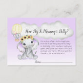 Elephant Hot Air Ballon Mama Bly Size Lila Begleitkarte (Vorderseite)