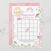 Elephant Hot Air Balloon Baby Shower Bingo Game Einladung (Vorne/Hinten)