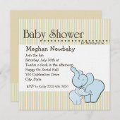 Elephant Hugs Baby Shower Einladung (Vorne/Hinten)